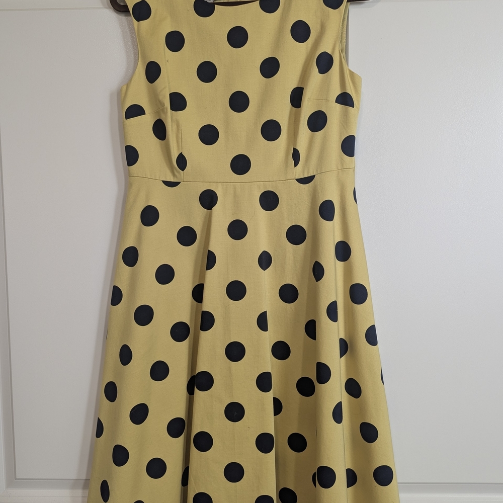 Polka Dot HOBBS LONDON Dress in Yellow and Black NWOT